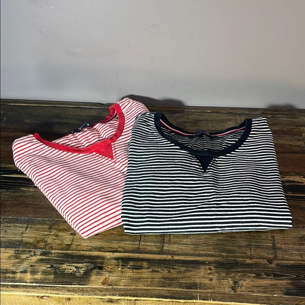 Tommy Hilfer women’s size XL stripe red and XL stripe black used condition TWO